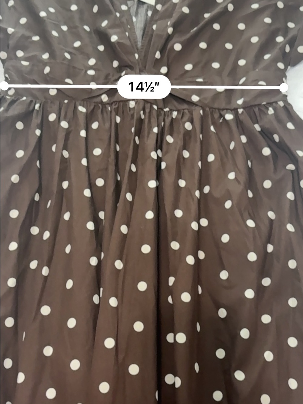 Abercrombie & Fitch Brown Polka Dot Maxi Dress - Picture 5 of 7